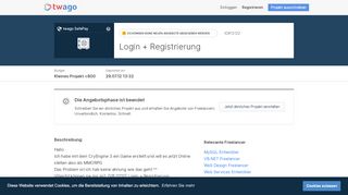 
                            2. Login + Registrierung | twago