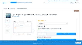 
                            8. Login-, Registrierungs - Shopware Community Store