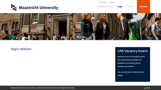 
                            6. login relation - Maastricht University - UM Vacancy Board