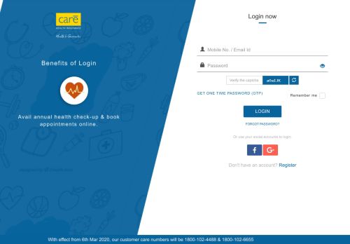 
                            12. Login - Religare Health Insurance