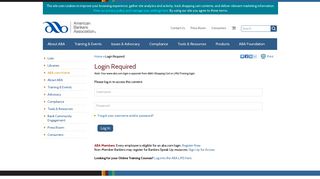 
                            5. Login Required - American Bankers Association