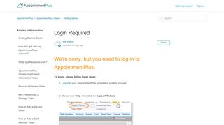 
                            8. Login Required – AppointmentPlus