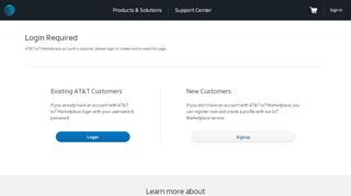 
                            6. Login Required - AT&T IoT Marketplace