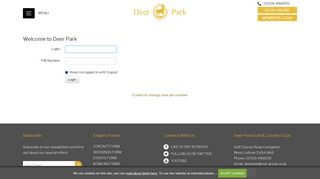 
                            2. Login Required - Deer Park - Deer Park Golf Club