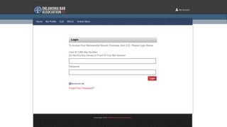 
                            4. Login Required - Oklahoma Bar Association