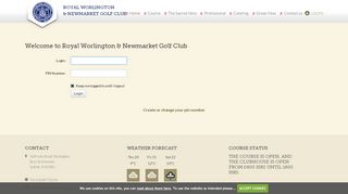 
                            12. Login Required - Royal Worlington & Newmarket Golf Club ...
