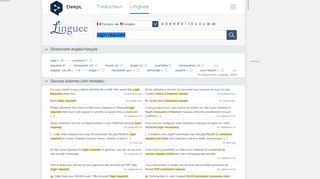 
                            8. login required - Traduction française – Linguee