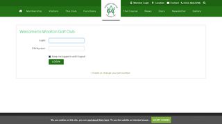 
                            8. Login Required - Woolton Golf Club