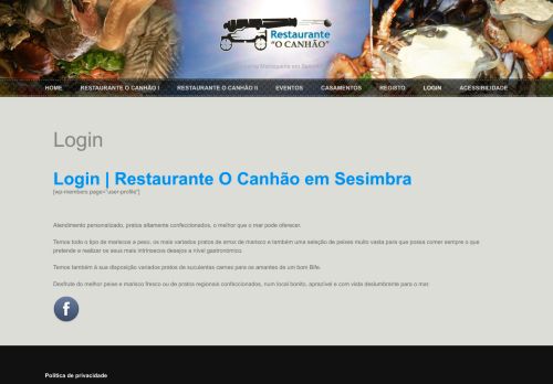 
                            7. Login - Restaurante o Canhão Restaurante o Canhão