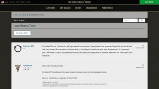 
                            4. Login Reward Timer — Elder Scrolls Online