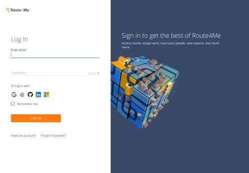 
                            3. Login - Route4Me Route Planner
