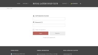 
                            9. Login – Royal Latem Golf Club