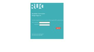 
                            8. Login - RUC SSO - Roskilde Universitet