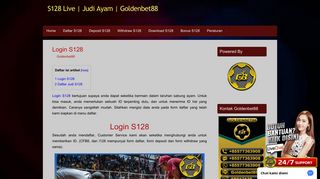 
                            5. Login S128 - S128 Live | Judi Ayam | Goldenbet88