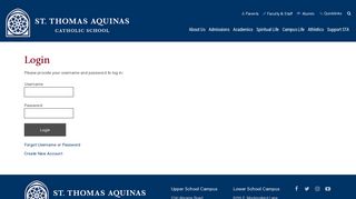 
                            9. Login - Saint Thomas Aquinas Catholic School