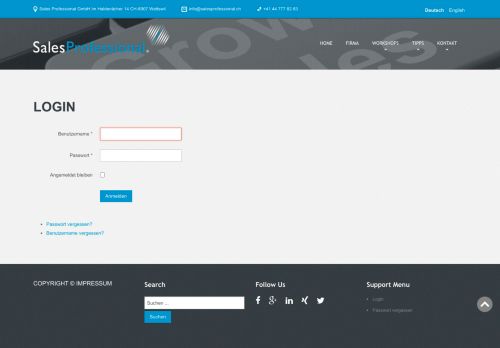 
                            5. Login - Sales Professional GmbH