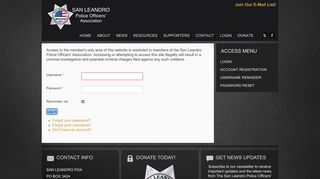 
                            3. Login - San Leandro Police Officers Association