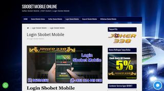 
                            3. Login Sbobet Mobile - SBOBET MOBILE ONLINE | Daftar Sbobet