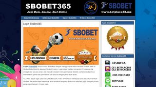 
                            12. Login Sbobet365 | Sbobet365 Indonesia