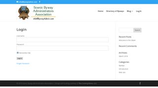 
                            8. Login | Scenic Byway Administrators Association