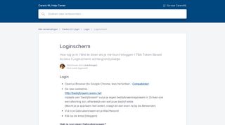 
                            2. Login Scherm | Carerix NL Help Center