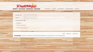 
                            9. Login - Schmetterling-Parkett Hamburg