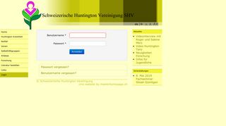 
                            12. Login - Schweizerische Huntington Vereinigung (SHV)
