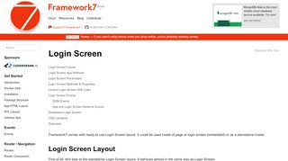 
                            10. Login Screen | Framework7 Documentation