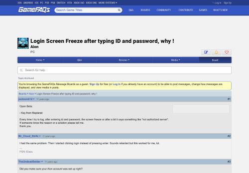 
                            9. Login Screen Freeze after typing ID and password, why ! - ...