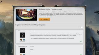 
                            3. Login screen freeze/cannot log into game. - League of Legends ...