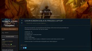 
                            4. login screen is black/freezes laptop - Boards - League of Legends