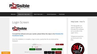 
                            1. Login Screen – POSsible POS Help
