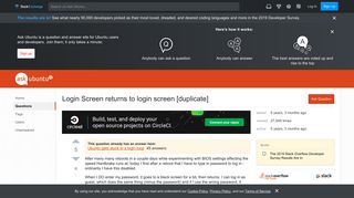 
                            1. Login Screen returns to login screen - Ask Ubuntu