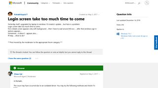 
                            11. Login screen take too much time to come - Microsoft Community