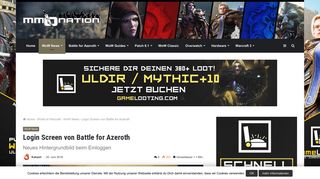 
                            9. Login Screen von Battle for Azeroth - Allianz gegen Horde - MMONation