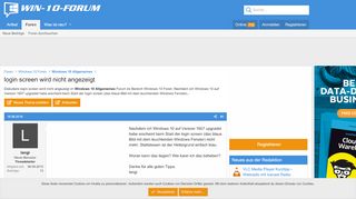 
                            6. login screen wird nicht angezeigt - Win-10-Forum.de