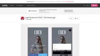 
                            11. Login Screens for COCO - The Fashion App by Manoj | ...