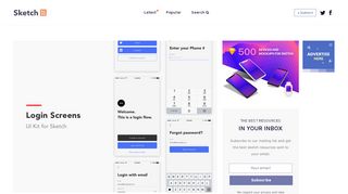 
                            6. Login Screens UI Kit Freebie - Download Sketch Resource - Sketch ...