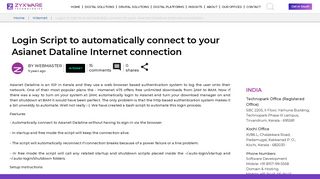 
                            2. Login Script to automatically connect to your Asianet Dataline Internet ...