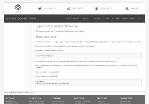 
                            10. Login Scripts in Windows Networking - ClearOS