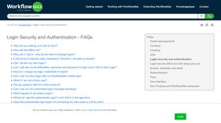 
                            10. Login Security and Authentication - FAQs - WorkflowMax Support