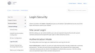 
                            7. Login Security – Intranet Connections