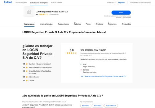 
                            5. LOGIN Seguridad Privada S.A de C.V Empleo e información laboral ...