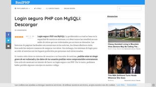 
                            13. Login seguro PHP con MySQLi: Descargar » BaulPHP