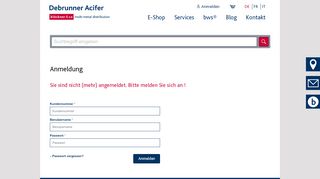 
                            13. Login Seite - Debrunner Acifer