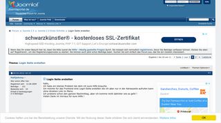 
                            3. Login Seite erstellen - Joomla CMS Support Forum