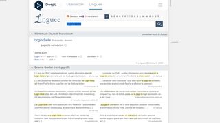 
                            10. Login Seite - Französisch-Übersetzung – Linguee Wörterbuch