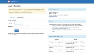 
                            2. Login Sekolah - SNMPTN