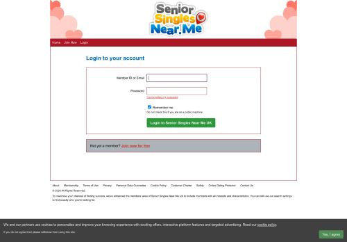 
                            9. Login - Senior Singles Near Me UK