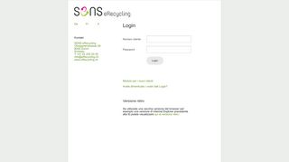 
                            2. Login - SENS Easyrec - SENS eRecycling